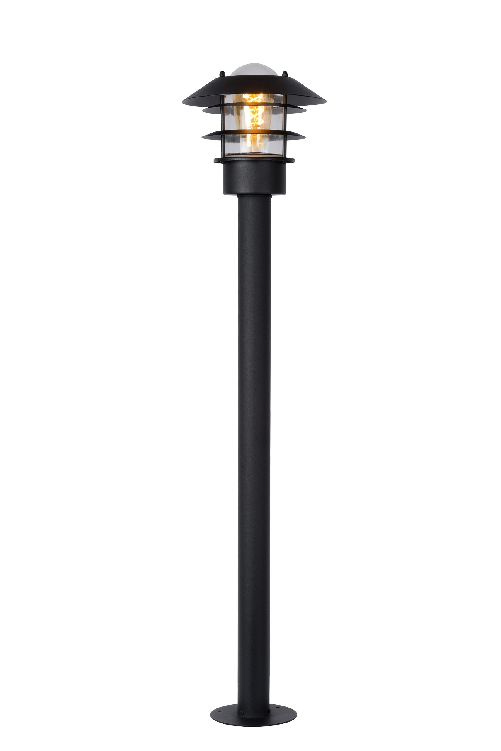 ZICO - Lanterne / lampadaire Extérieur - Ø 21,8 cm - E27 - IP44 - Noir